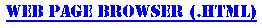 Web Page Browser Format (HTML)